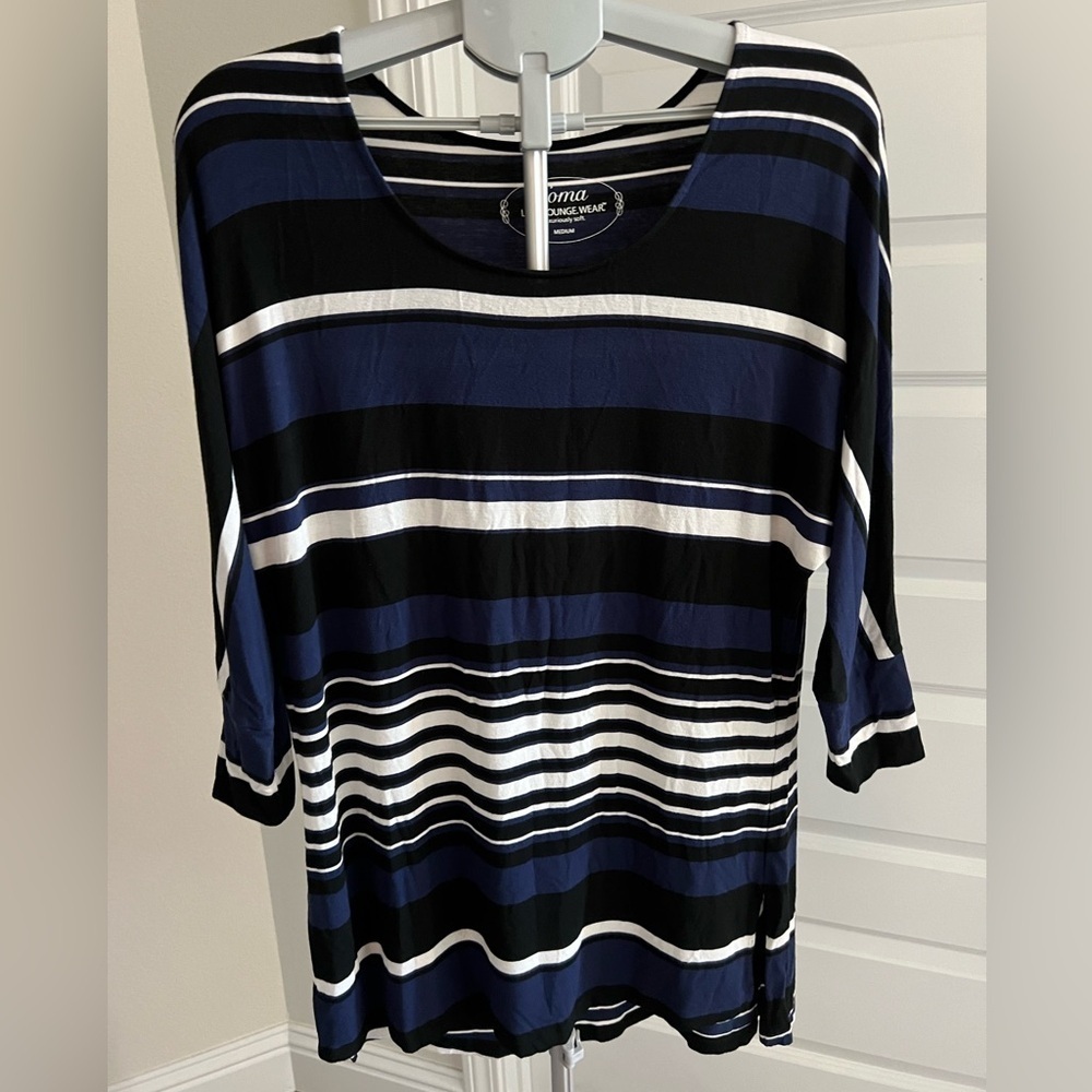 Soma Navy and Black Striped Tunic